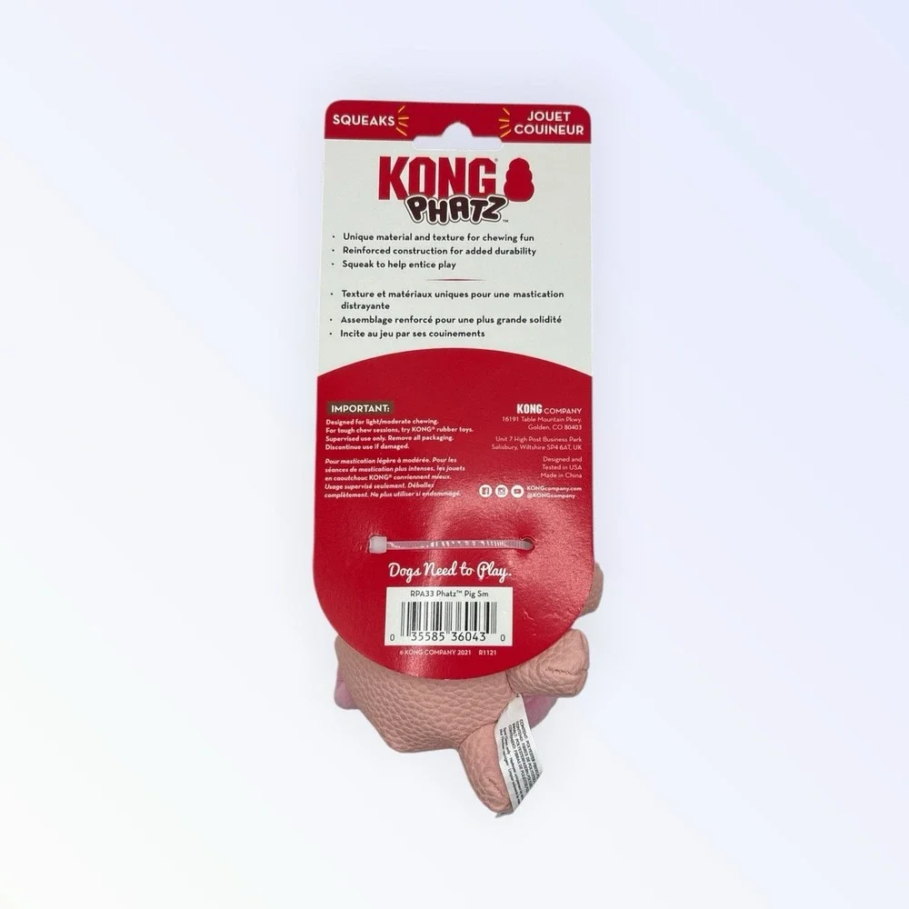 Kong Dog Phatz Pink Pig sz. Small New!